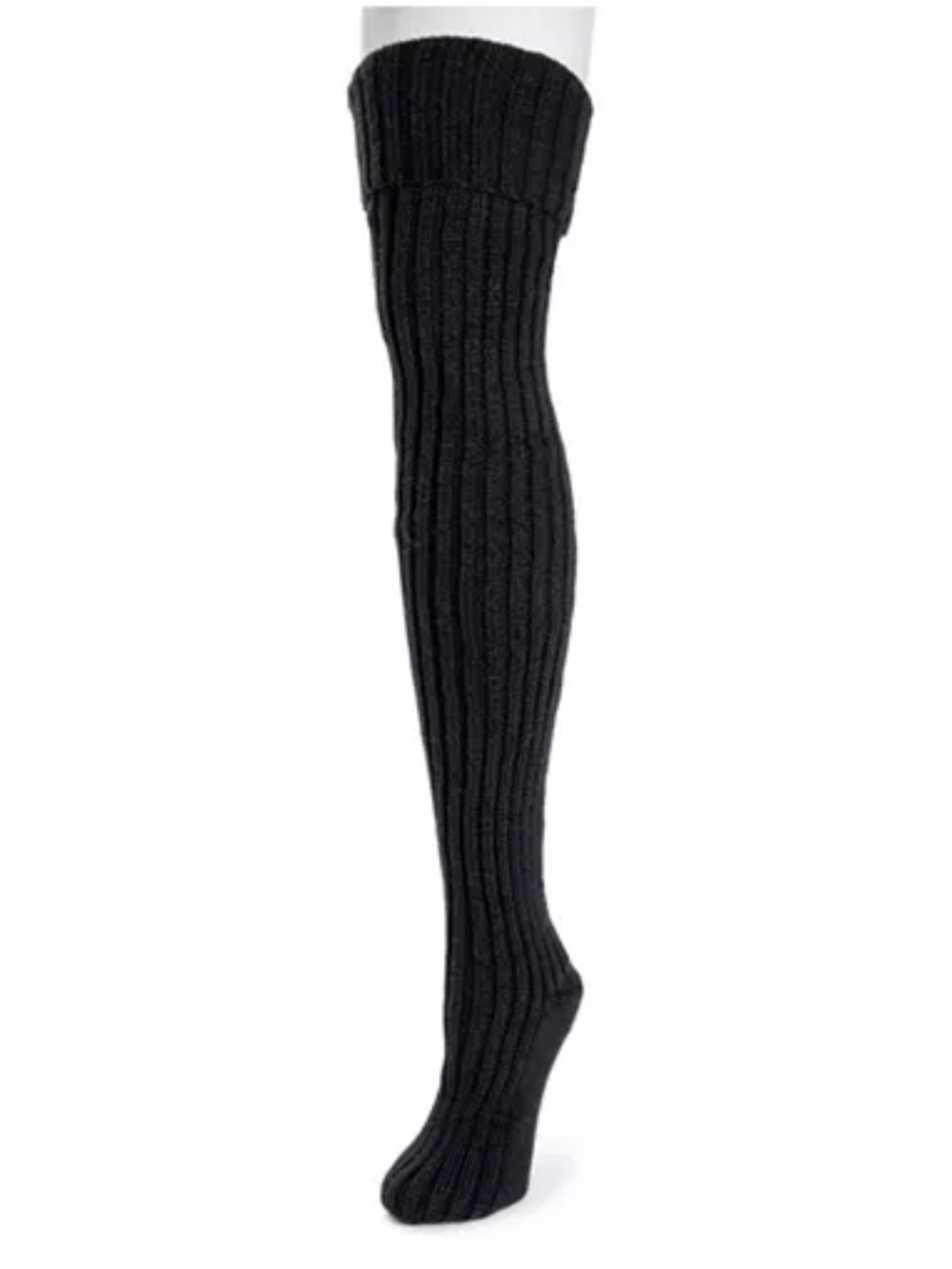 MUK LUK Women’s Chunky Cable Over The Knee Socks In Black
